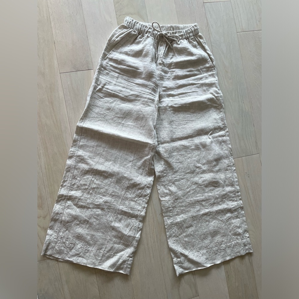 Oysho Linen Pants Oat Color Size XS